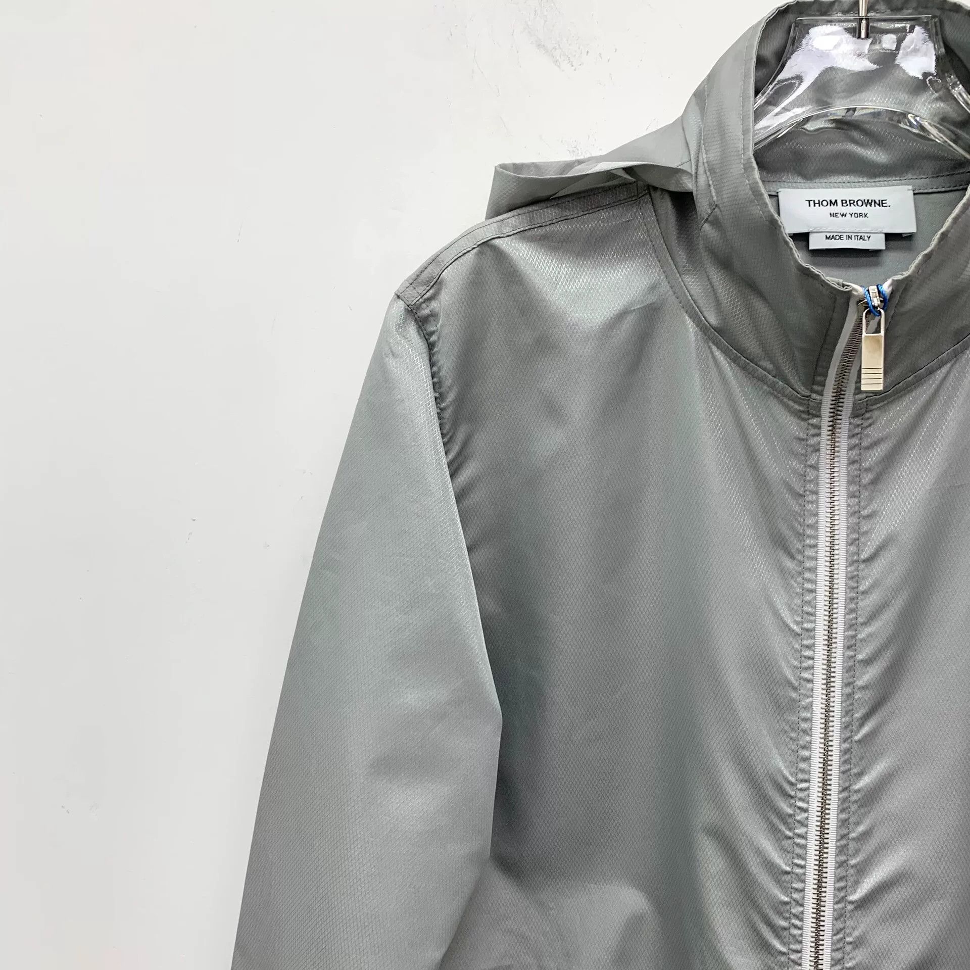 Thom Browne thom browne gray zip-up hooded coat Size US M / EU 48-50 / 2 - 3 Thumbnail