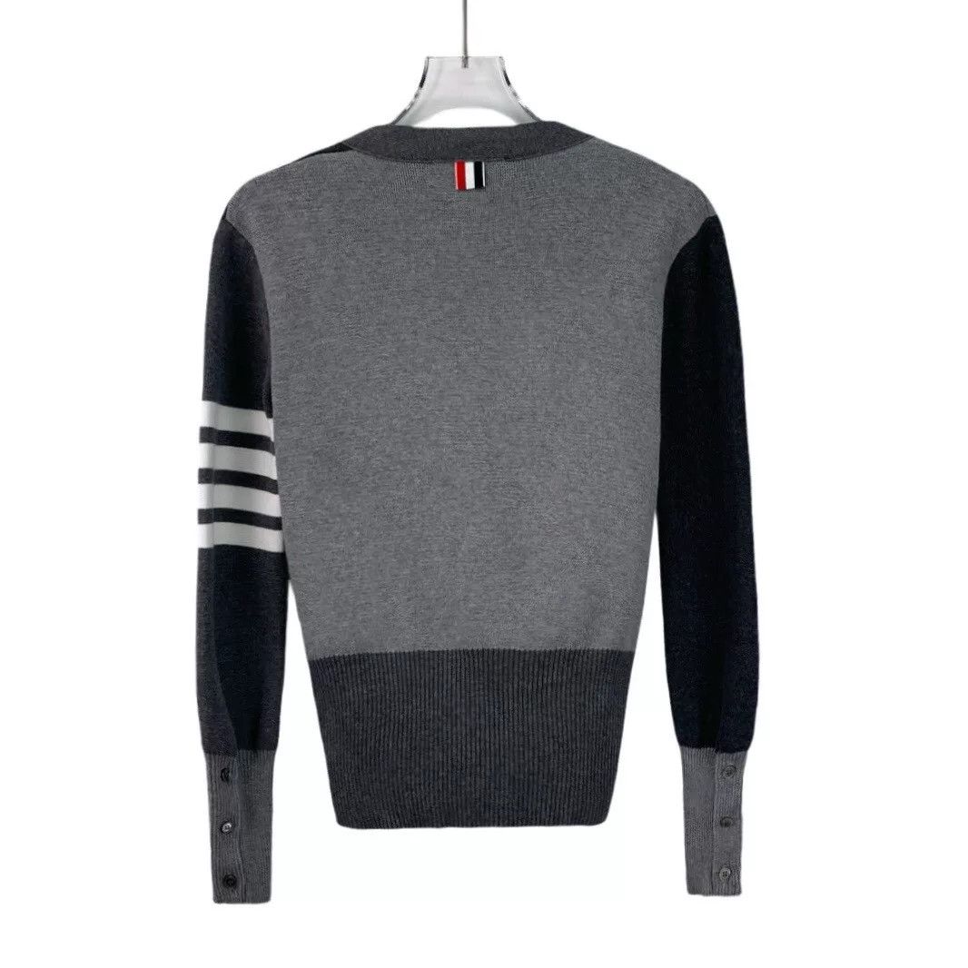 Thom Browne thom browne color-blocked v-neck cardigan Size US XS / EU 42 / 0 - 2 Thumbnail