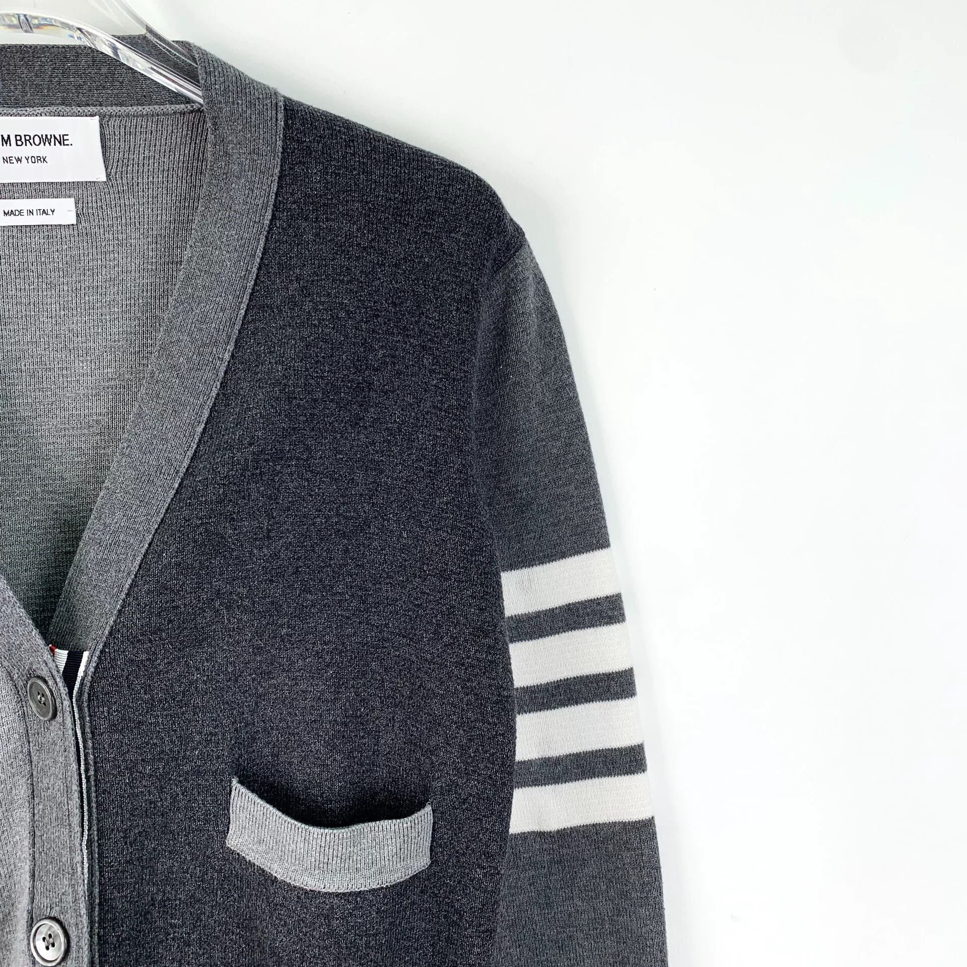 Thom Browne thom browne color-blocked v-neck cardigan Size US XS / EU 42 / 0 - 3 Thumbnail