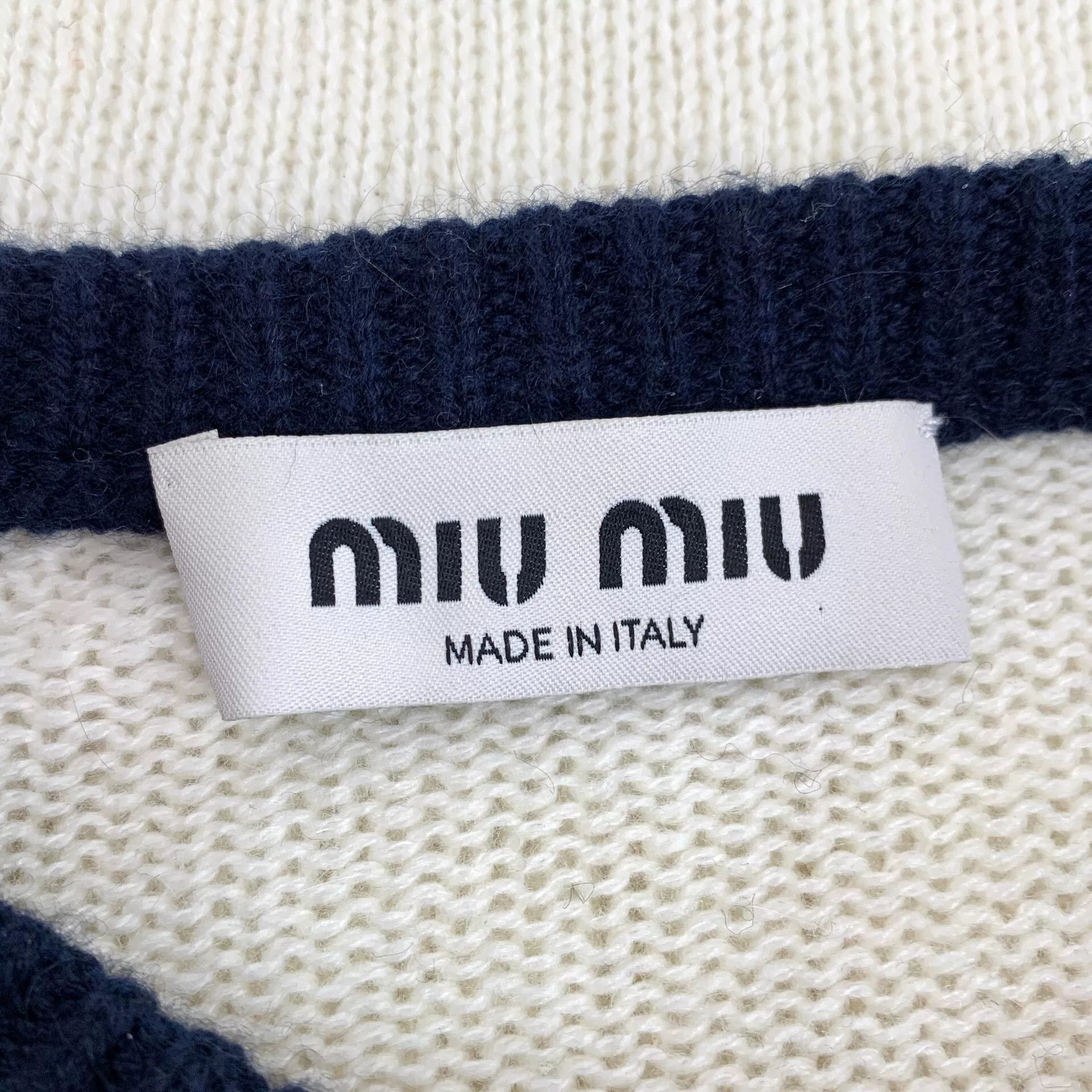Miu Miu miu miu color block logo sweater Size US M / EU 48-50 / 2 - 6 Thumbnail