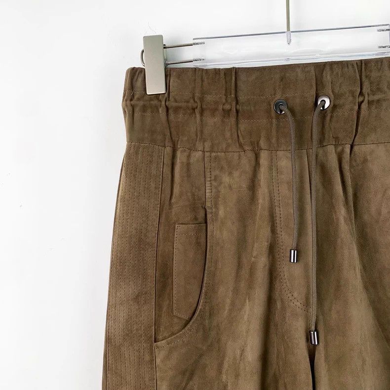 Brunello Cucinelli Brunello Cucinelli Brown Leather Casual Pants Size US 36 / EU 52 - 3 Thumbnail