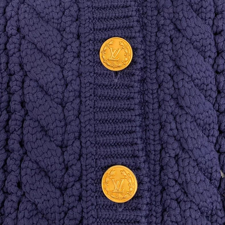 Louis Vuitton Louis Vuitton Blue Knit Cardigan Coat Size US S / EU 44-46 / 1 - 5 Thumbnail