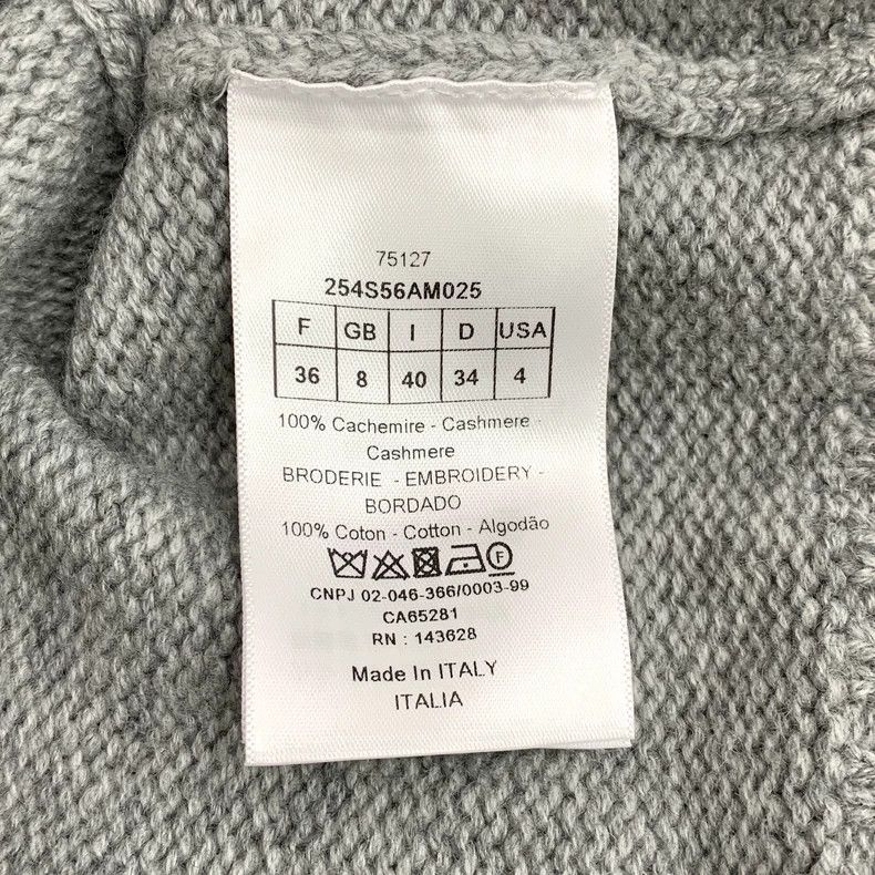 Dior Dior Gray Floral Cashmere Hooded Sweater Size US S / EU 44-46 / 1 - 7 Thumbnail
