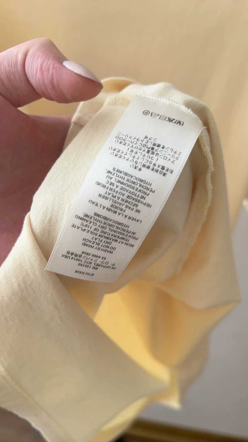 The Row THE ROW Yellow Basic Short-Sleeve Top Size US S / EU 44-46 / 1 - 6 Thumbnail