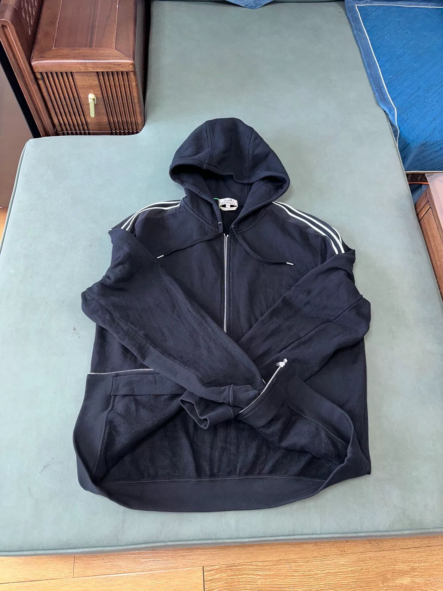 Hermes Hermes FW23 Striped Hoodie Sweatshirt Size US XXL / EU 58 / 5 - 6 Thumbnail