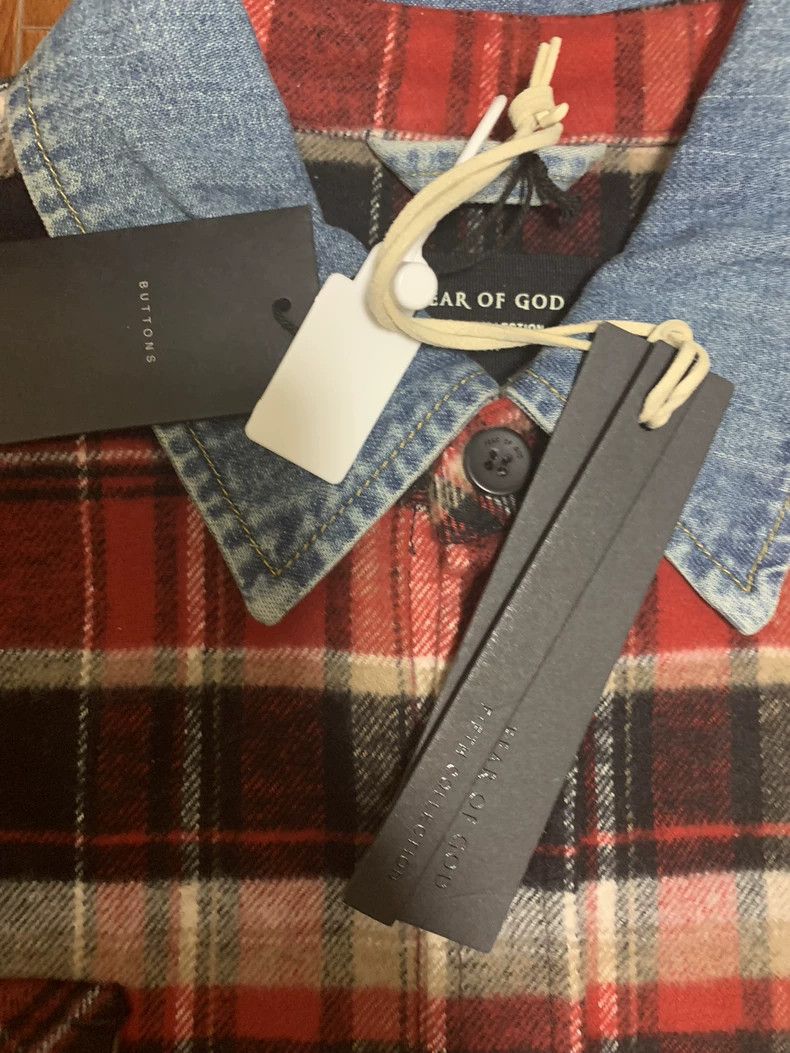 Fear of God Fear of God 5th Red Denim Collar Shirt Size US S / EU 44-46 / 1 - 2 Thumbnail