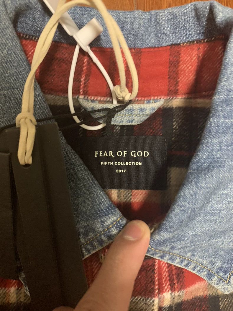 Fear of God Fear of God 5th Red Denim Collar Shirt Size US S / EU 44-46 / 1 - 3 Thumbnail
