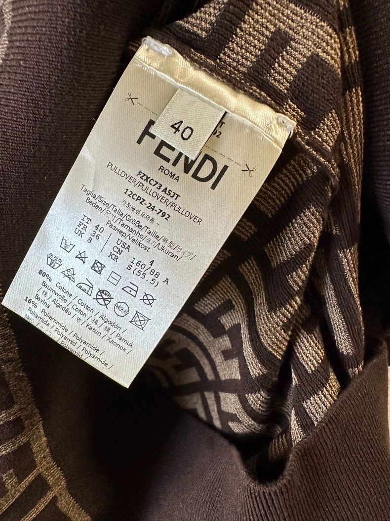 Fendi FENDI FF Monogram Turtleneck Sweater Size US M / EU 48-50 / 2 - 2 Thumbnail