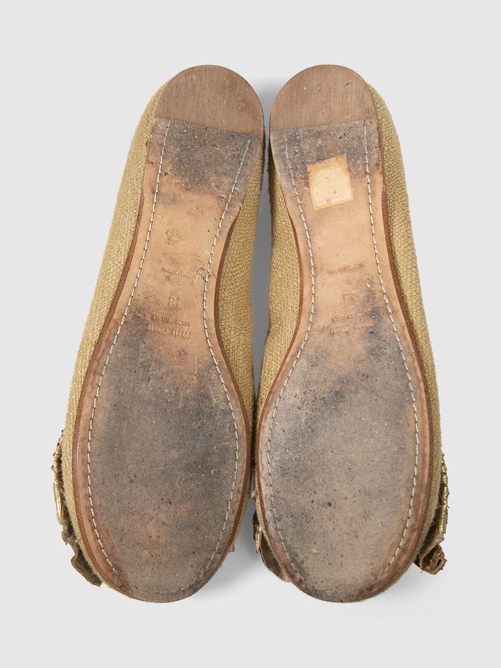 Miu Miu Beige Raffia & Snakeskin Bow Flats Size US 8 / IT 38 - 5 Thumbnail