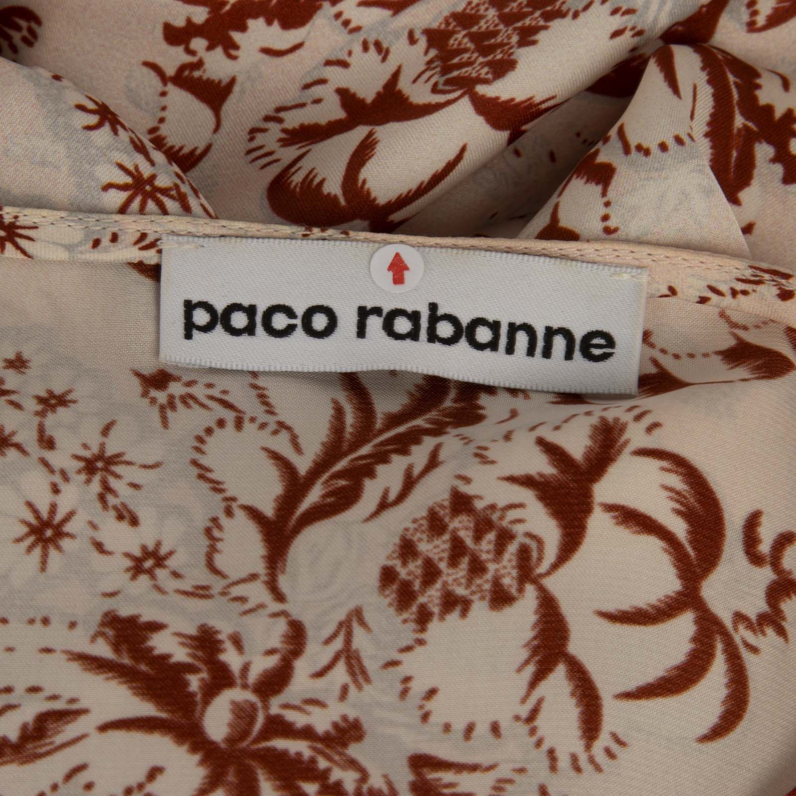 Paco Rabanne Floral V-Neck Long Sleeve Top Size M / US 6-8 / IT 42-44 - 9 Thumbnail