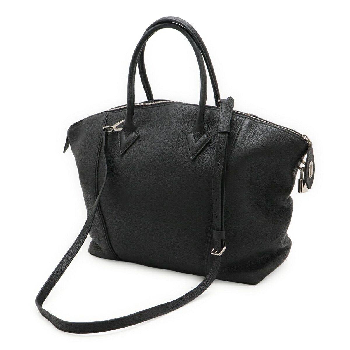 Louis Vuitton Louis Vuitton Louis Vuitton Lockit MM Veau Cachemire 2way bag Leather Shoulder Bag M94592 DUTY FREE for USA Size ONE SIZE - 2 Thumbnail
