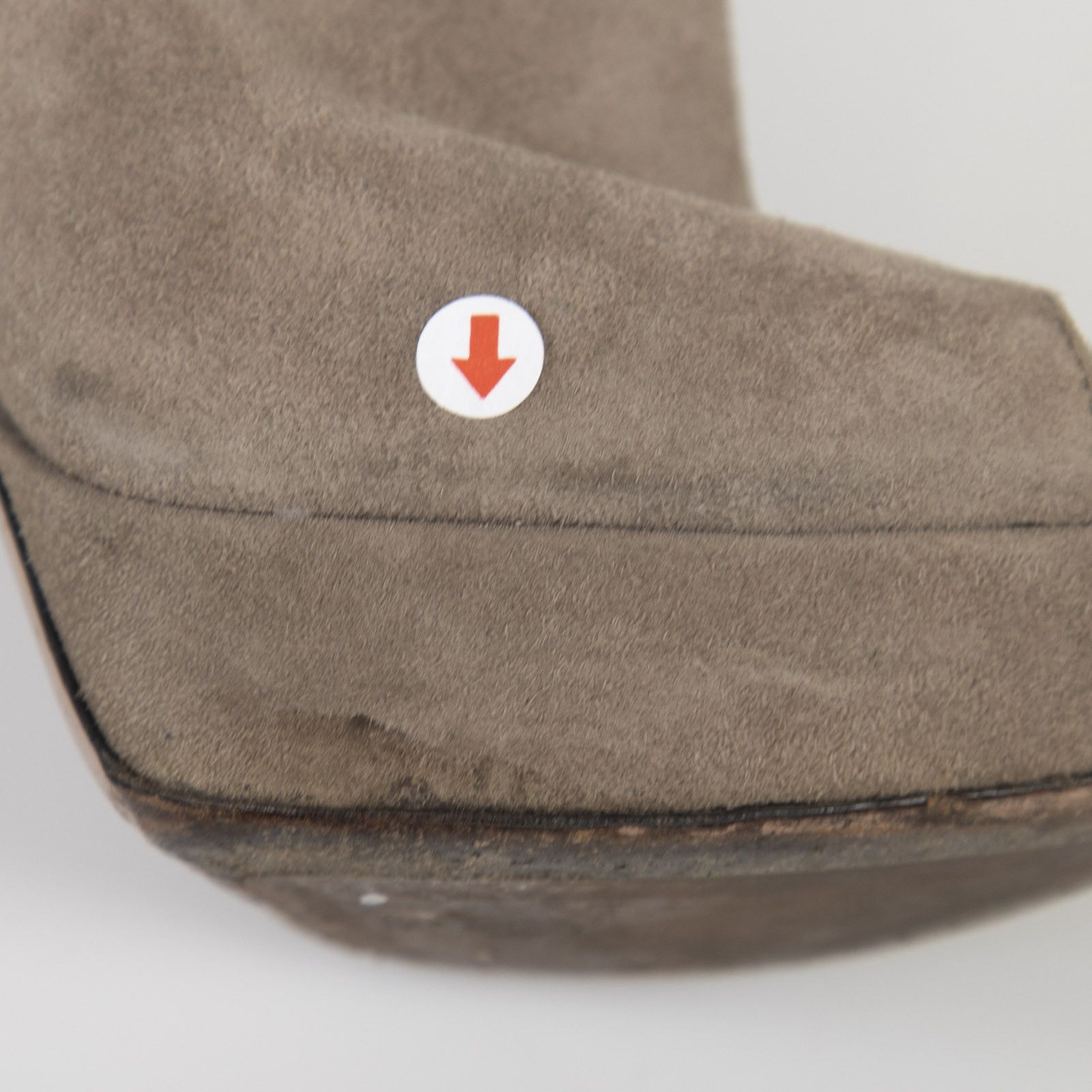 Prada Brown Suede Peep Toe Boots Size US 7.5 / IT 37.5 - 15 Thumbnail