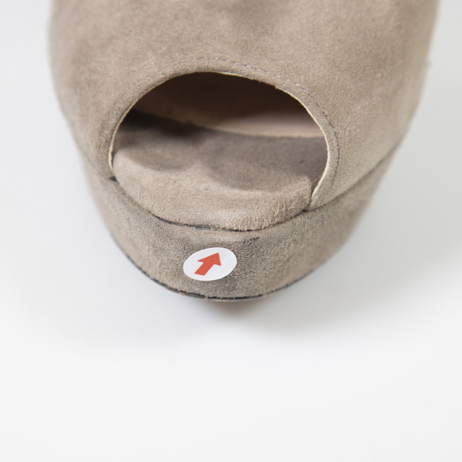 Prada Brown Suede Peep Toe Boots Size US 7.5 / IT 37.5 - 17 Thumbnail
