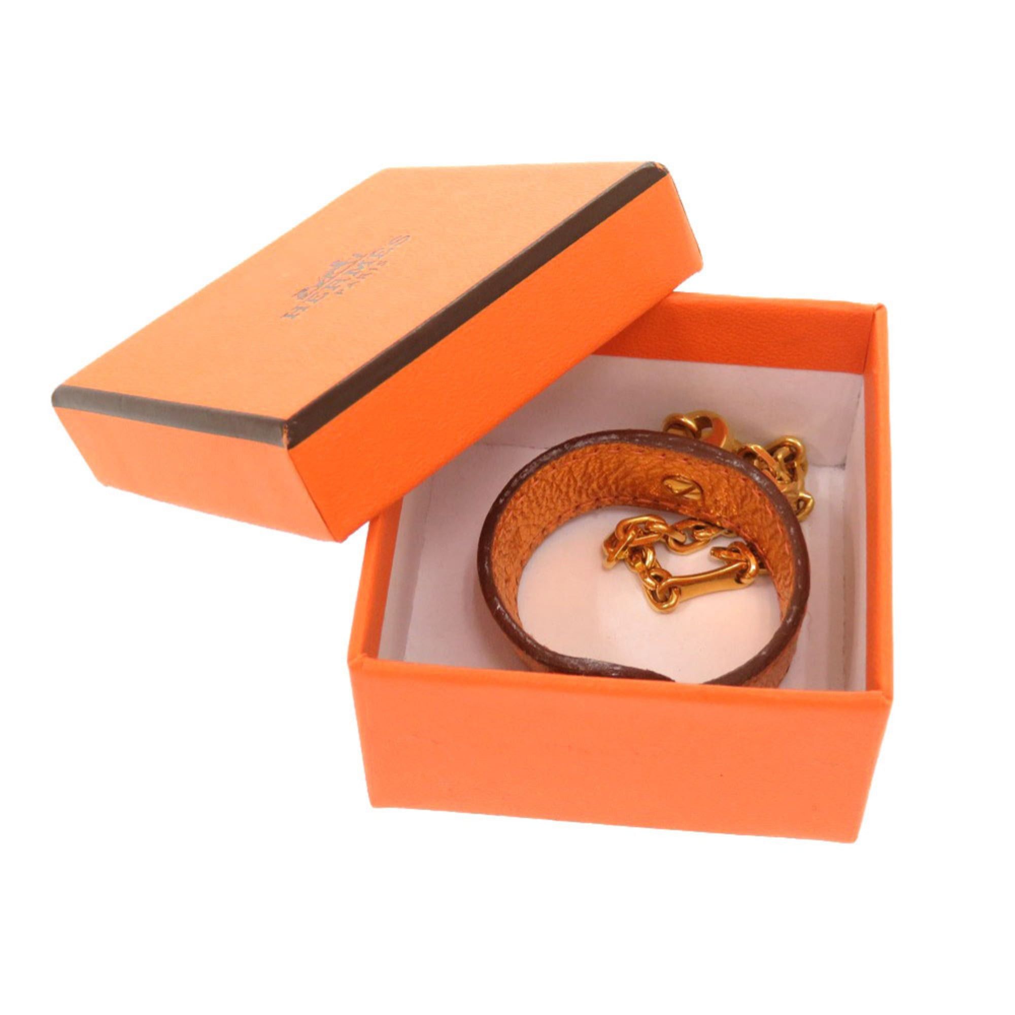 Hermes Hermes Excellent condition Hermès glove holder bag charm, orange leather with gold hardware and H stamp, item number 0966 Size ONE SIZE - 2 Thumbnail