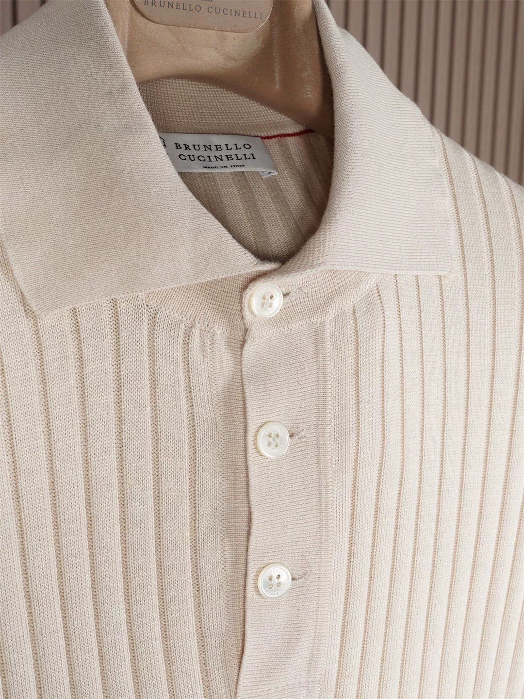 Brunello Cucinelli Brunello Cucinelli Cotton Knit Polo Size US L / EU 52-54 / 3 - 3 Thumbnail