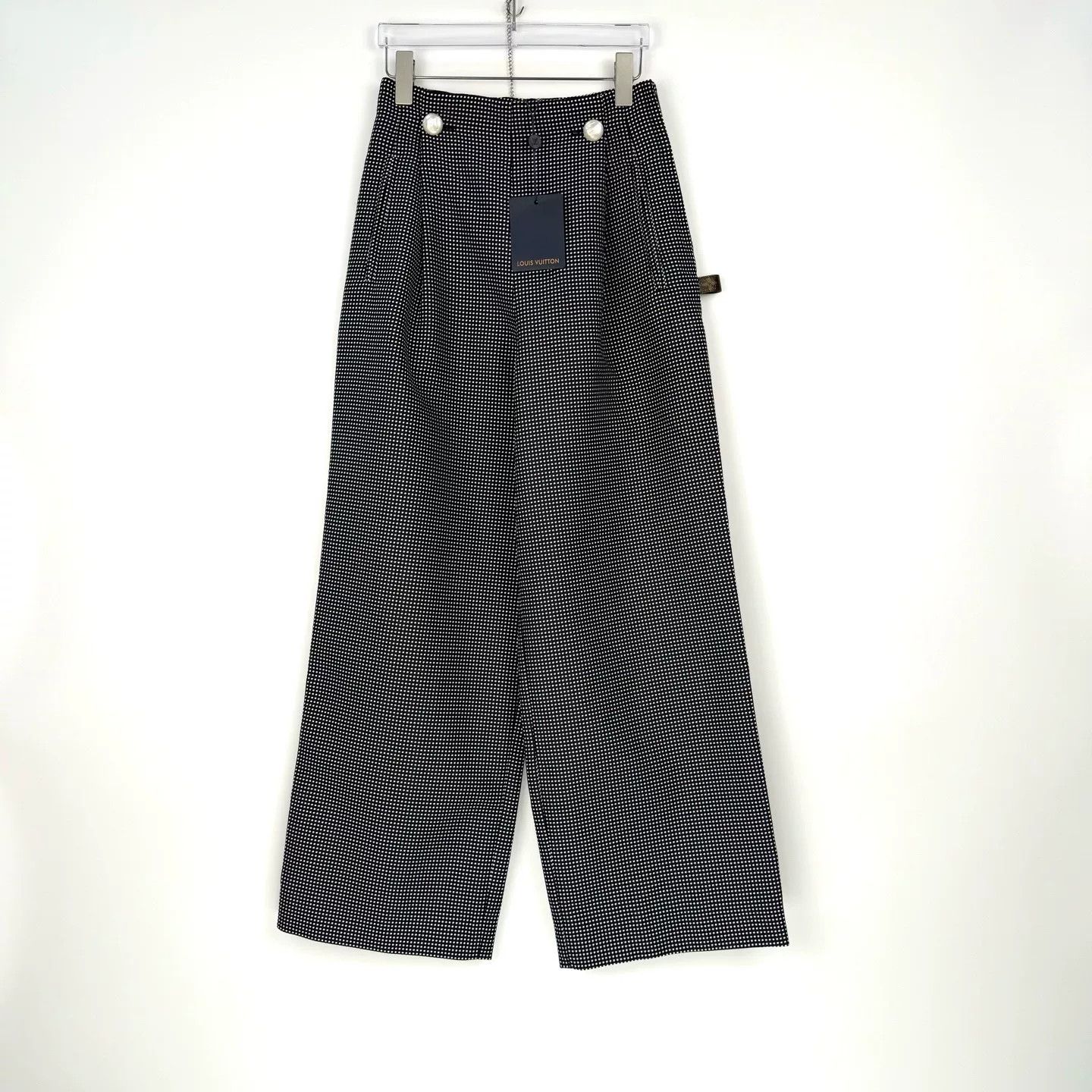 Louis Vuitton LV Black White Check Button Trousers Size US 36 / EU 52 - 3 Thumbnail