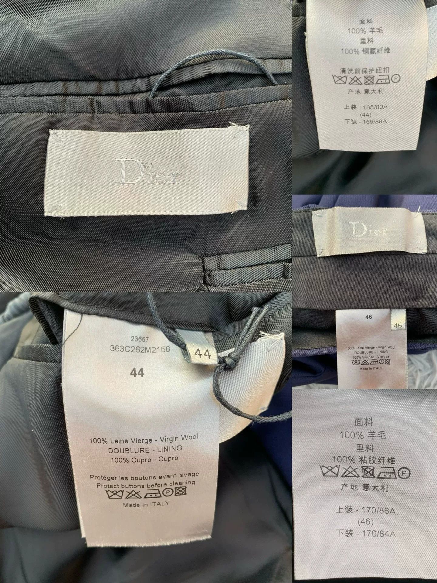 Dior Dior Homme Navy Anchor Double-Breasted Suit Size US S / EU 44-46 / 1 - 6 Thumbnail