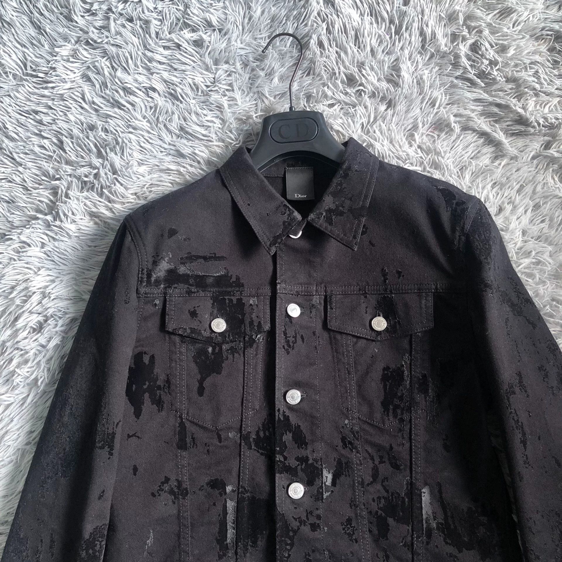Dior dior paint splatter denim jacket Size US M / EU 48-50 / 2 - 3 Thumbnail