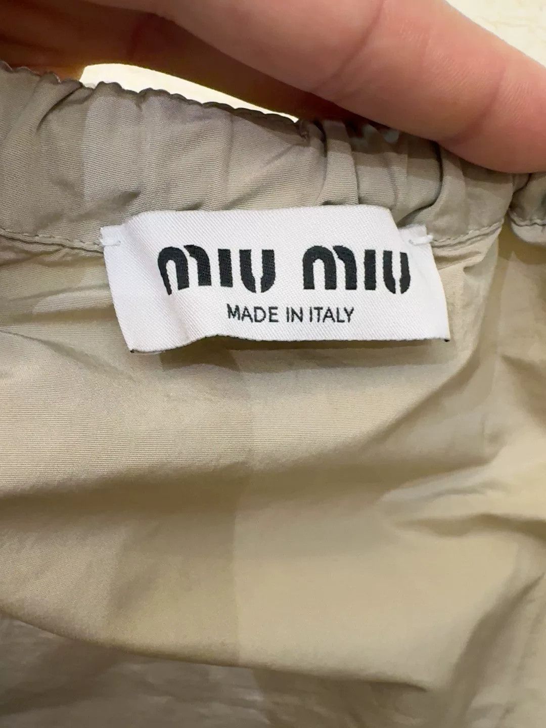 Miu Miu Miu Miu Drawstring Midi Skirt in Khaki Size US 38 / EU 54 - 6 Thumbnail