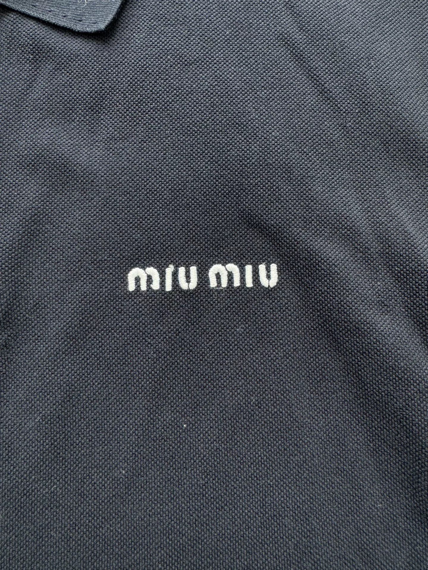 Miu Miu Miu Miu Embroidered Navy Blue Short Sleeve Polo Size US M / EU 48-50 / 2 - 4 Thumbnail