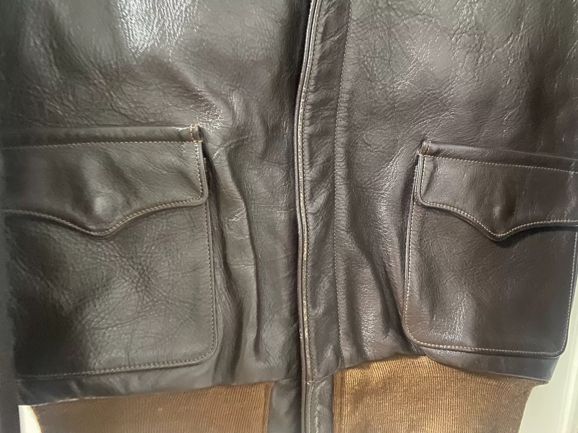 The Real McCoy's the real mccoy a2 brown leather jacket Size US M / EU 48-50 / 2 - 3 Thumbnail