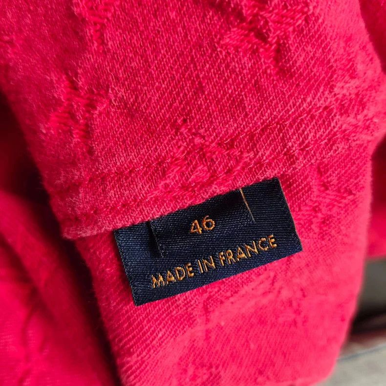 Louis Vuitton Louis Vuitton Red Monogram Denim Jacket 46 Size US M / EU 48-50 / 2 - 8 Thumbnail