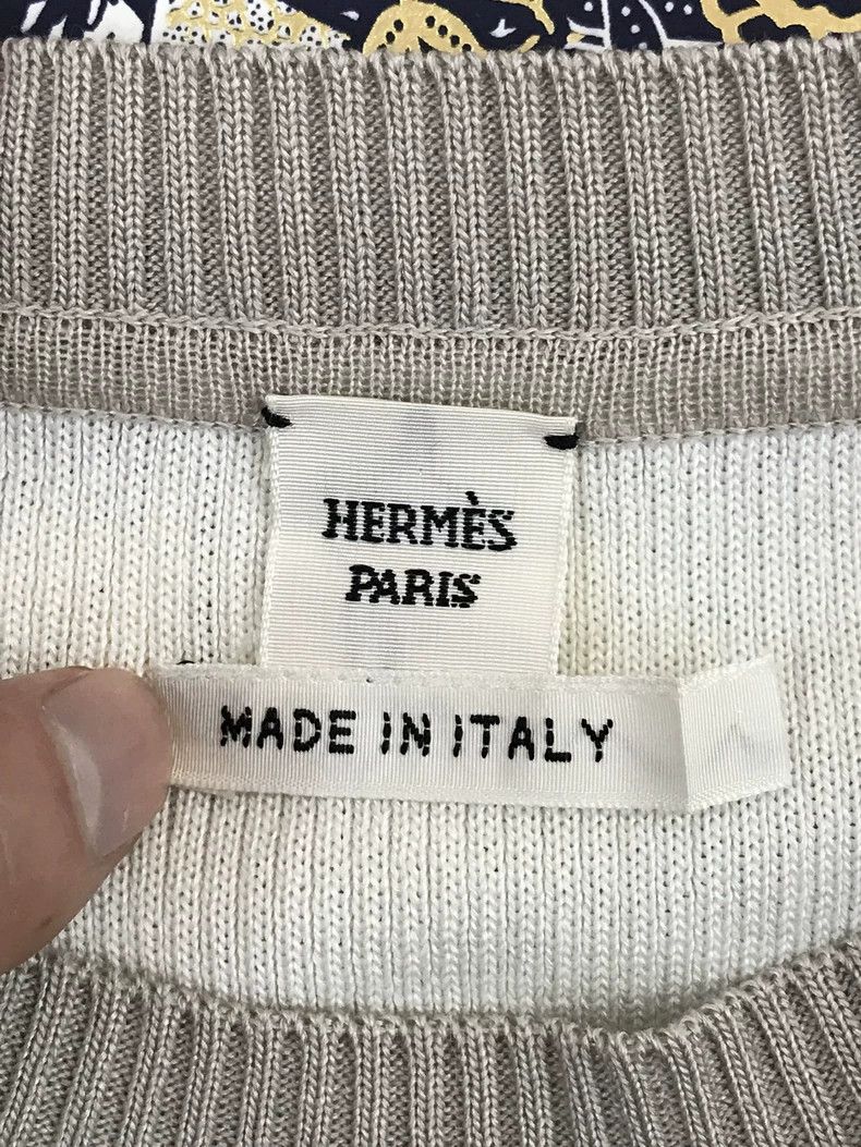 Hermes Hermes Yellow Knit Twillaine Sweater Size US S / EU 44-46 / 1 - 4 Thumbnail