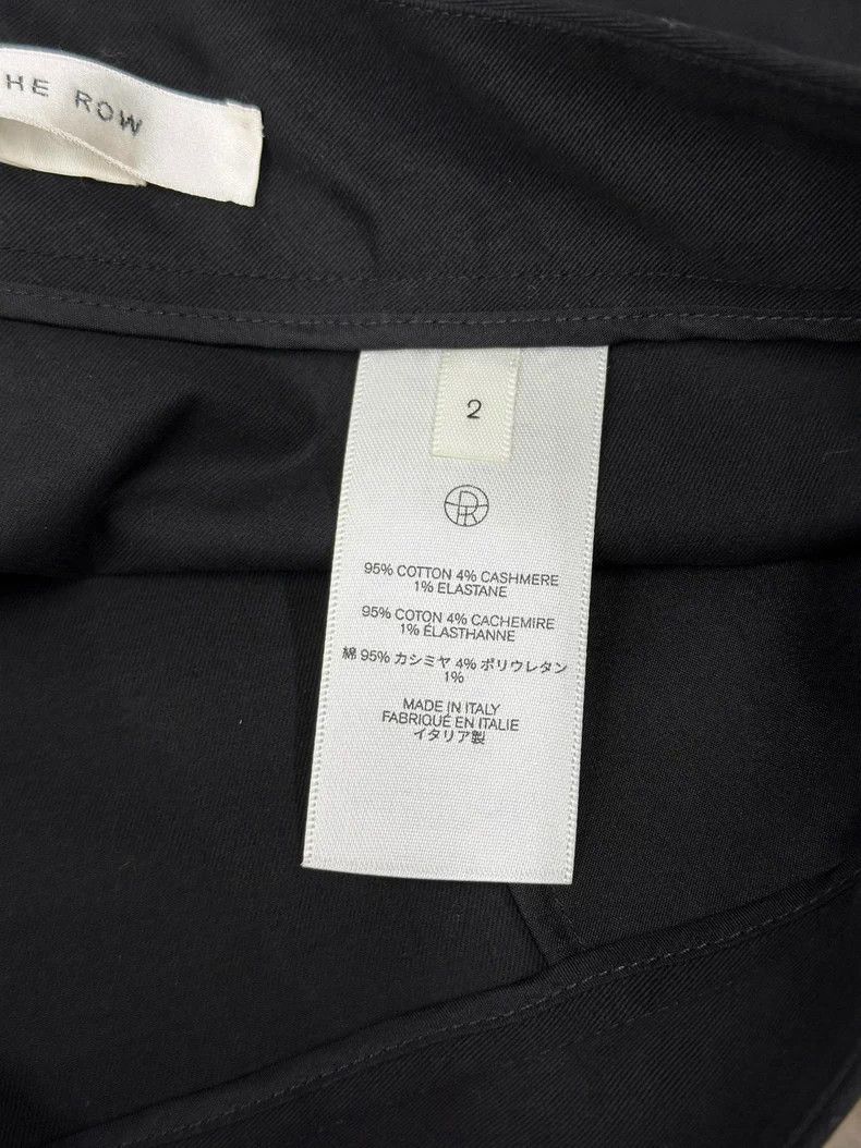 The Row The Row Black Split Hem Mini Skirt Size US 26 / EU 42 - 4 Thumbnail