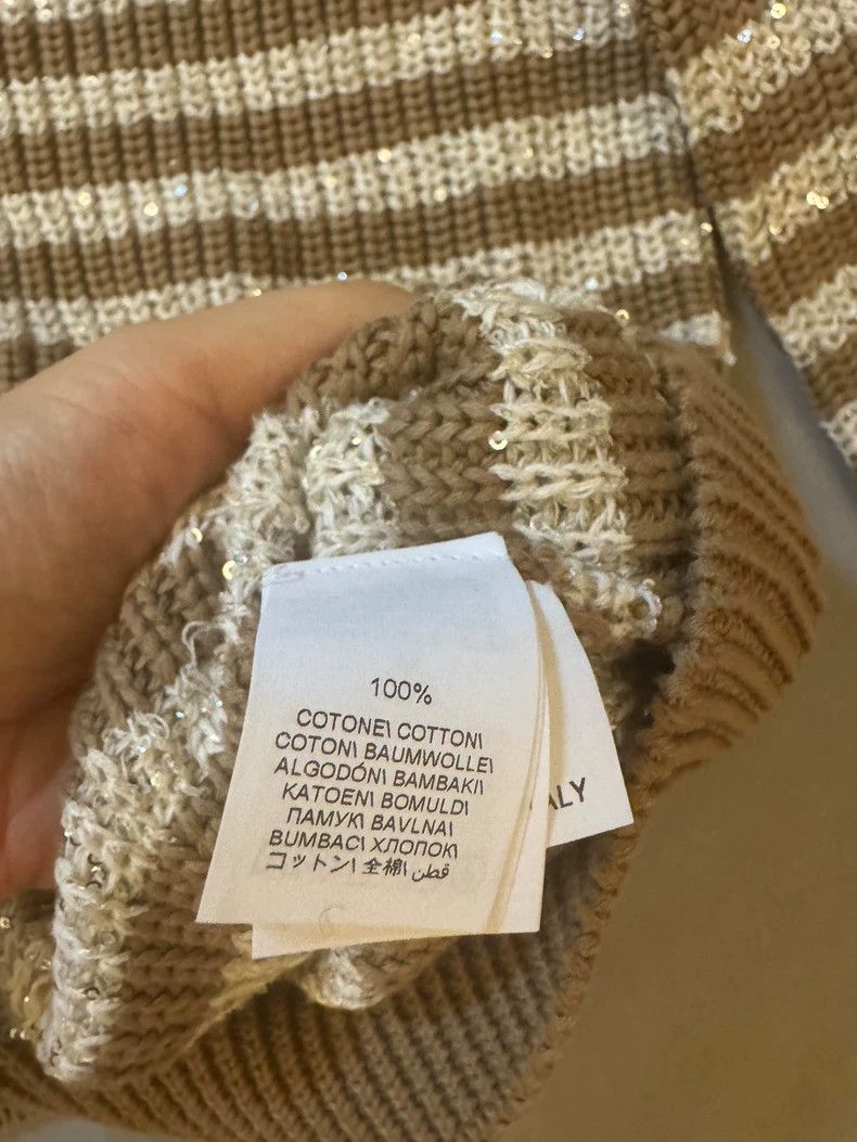 Brunello Cucinelli Brunello Cucinelli Sequin Stripe Sweater Size US M / EU 48-50 / 2 - 3 Thumbnail