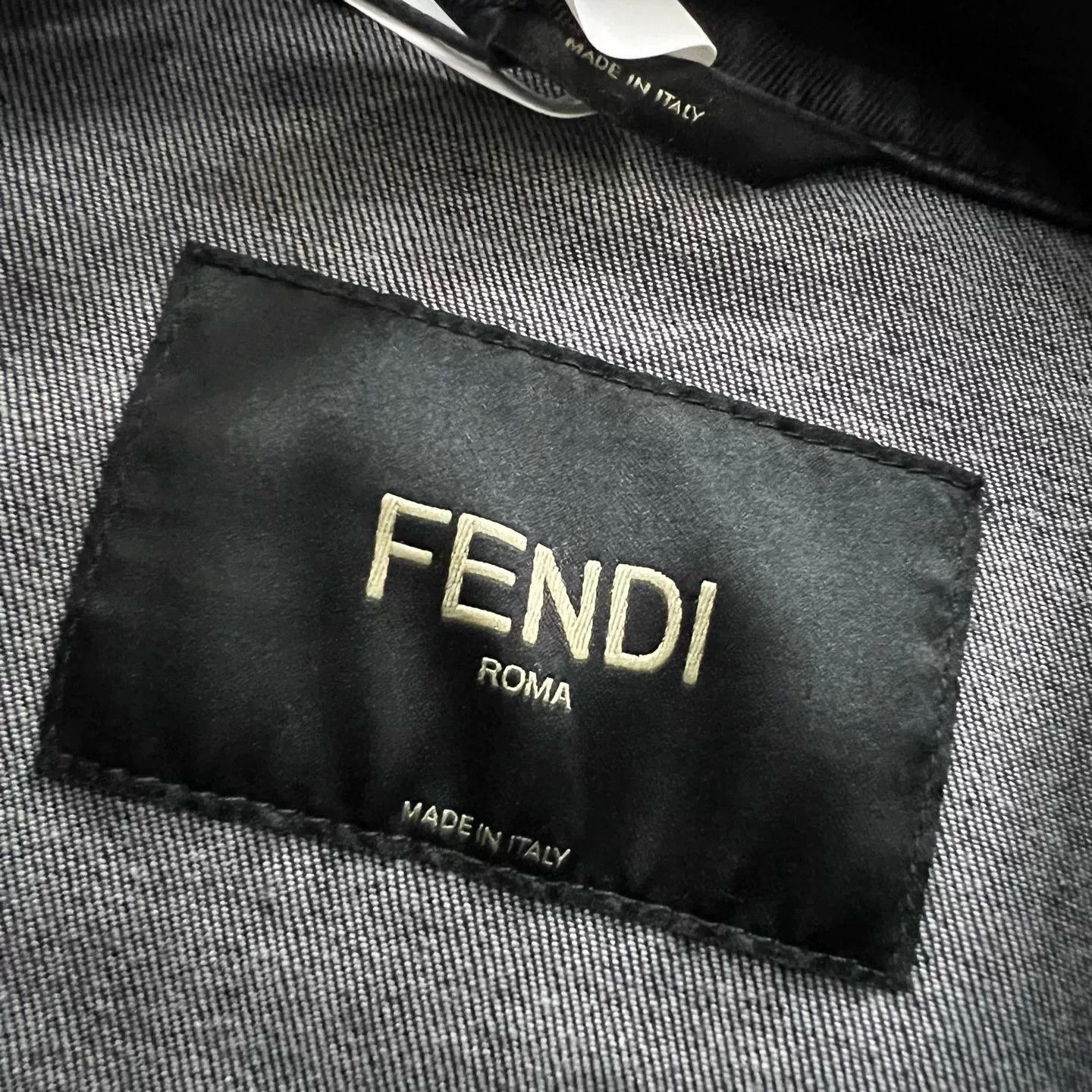 Fendi FENDI Navy Flocked Jacket Size 52 Size US L / EU 52-54 / 3 - 4 Thumbnail