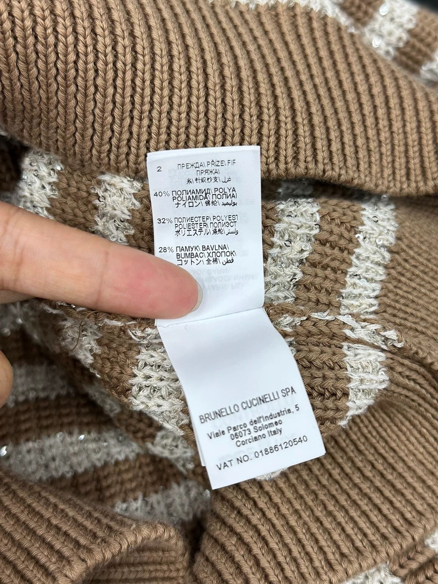Brunello Cucinelli Brunello Cucinelli Sequin Stripe Sweater Size M / US 6-8 / IT 42-44 - 7 Thumbnail