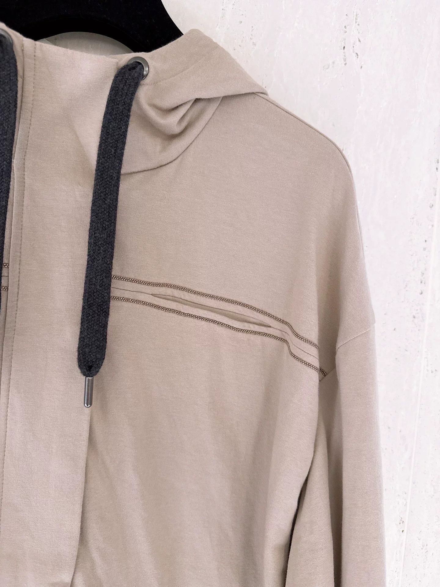 Brunello Cucinelli Brunello Cucinelli Beaded Hooded Jacket Size US XS / EU 42 / 0 - 3 Thumbnail
