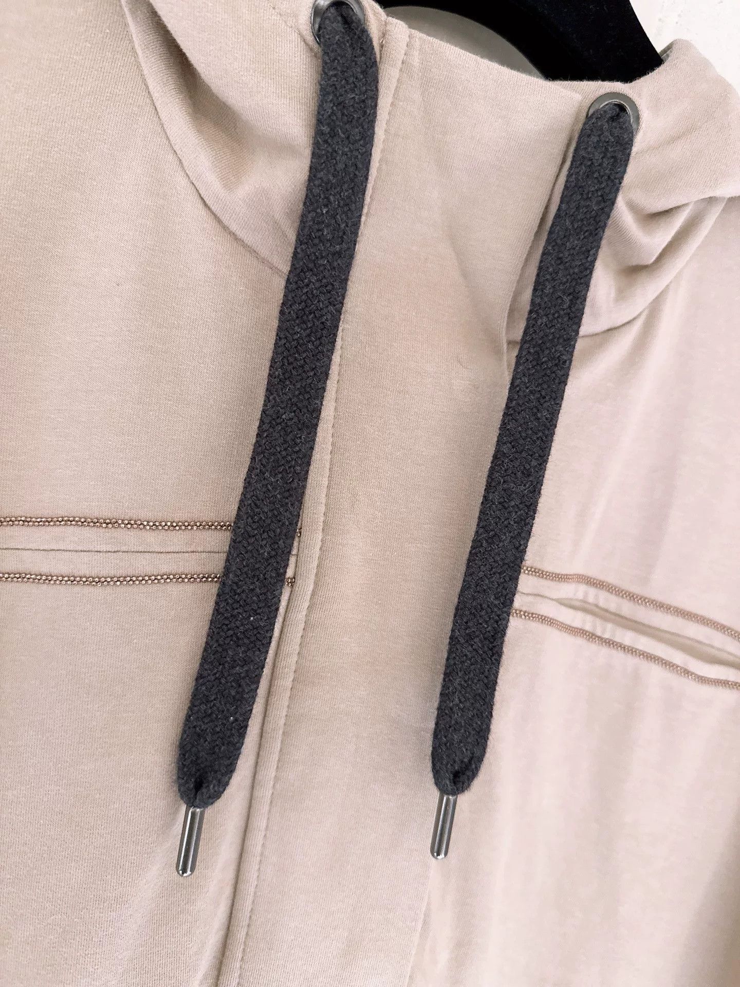 Brunello Cucinelli Brunello Cucinelli Beaded Hooded Jacket Size US XS / EU 42 / 0 - 5 Thumbnail