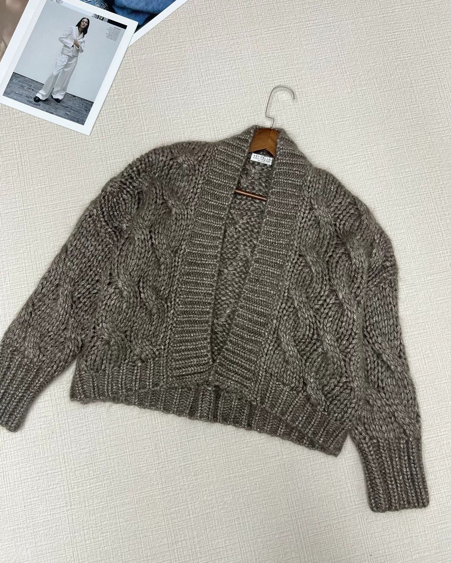 Brunello Cucinelli Brunello Cucinelli Cable Knit Cardigan Size US M / EU 48-50 / 2 - 2 Thumbnail