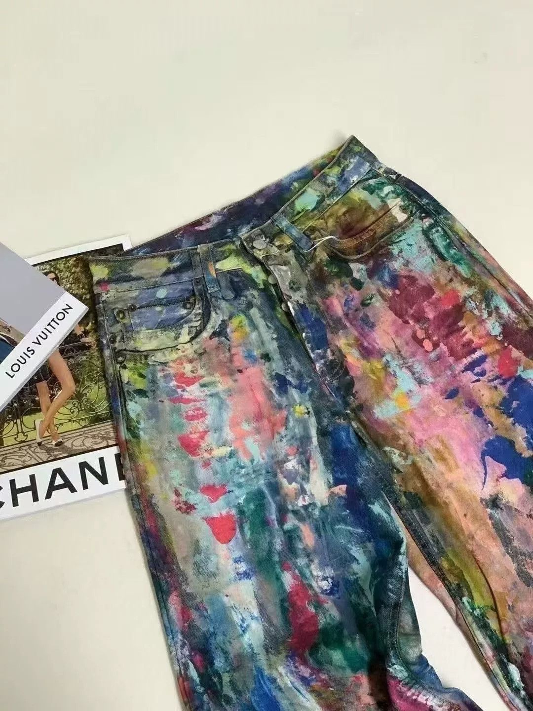 Acne Studios Acne Studios Wide-Leg Graffiti Jeans Size US 34 / EU 50 - 2 Thumbnail