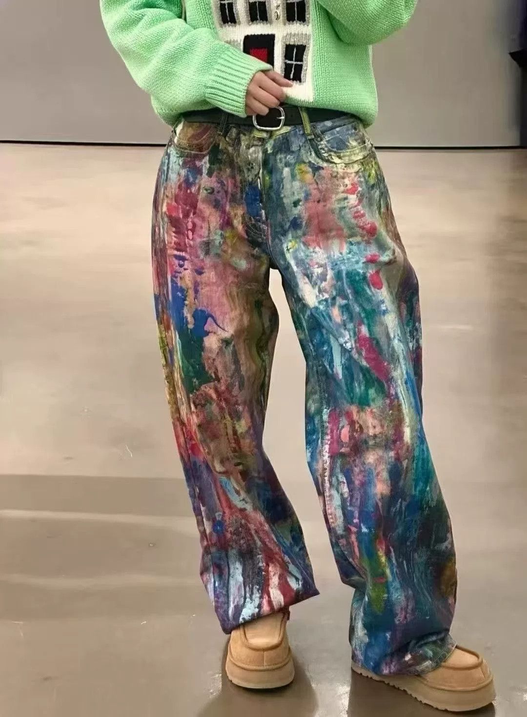 Acne Studios Acne Studios Wide-Leg Graffiti Jeans Size US 34 / EU 50 - 7 Thumbnail