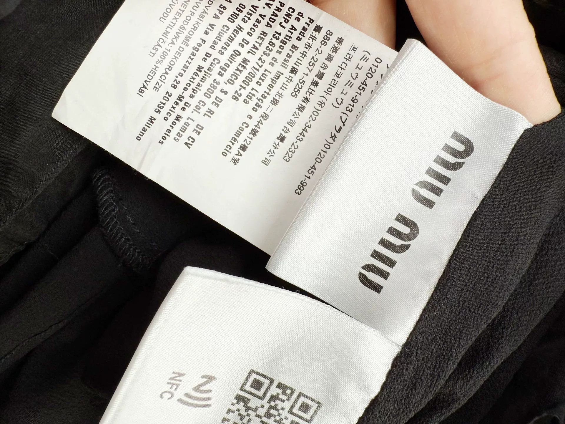 Miu Miu miumiu black silk rhinestone dress with tags Size US M / EU 48-50 / 2 - 4 Thumbnail