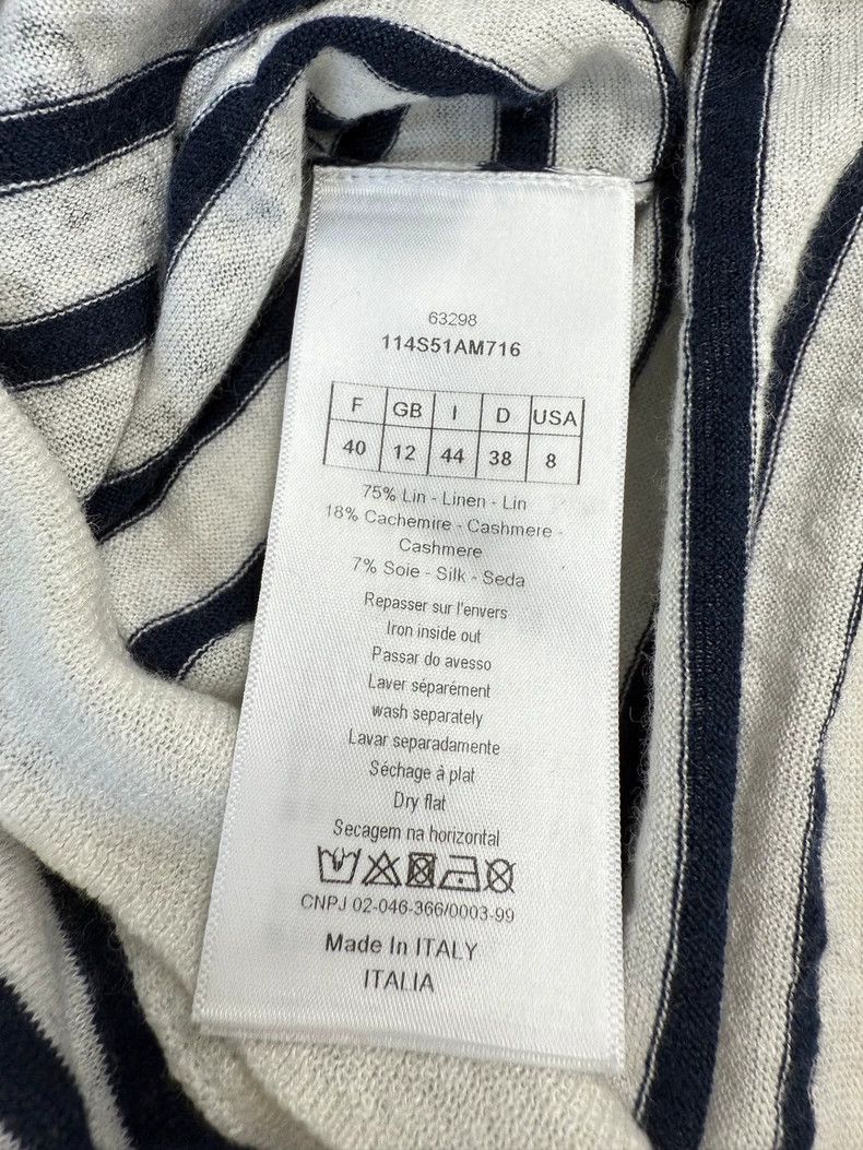 Dior Dior Striped Long Sleeve Linen T-shirt Size US M / EU 48-50 / 2 - 4 Thumbnail
