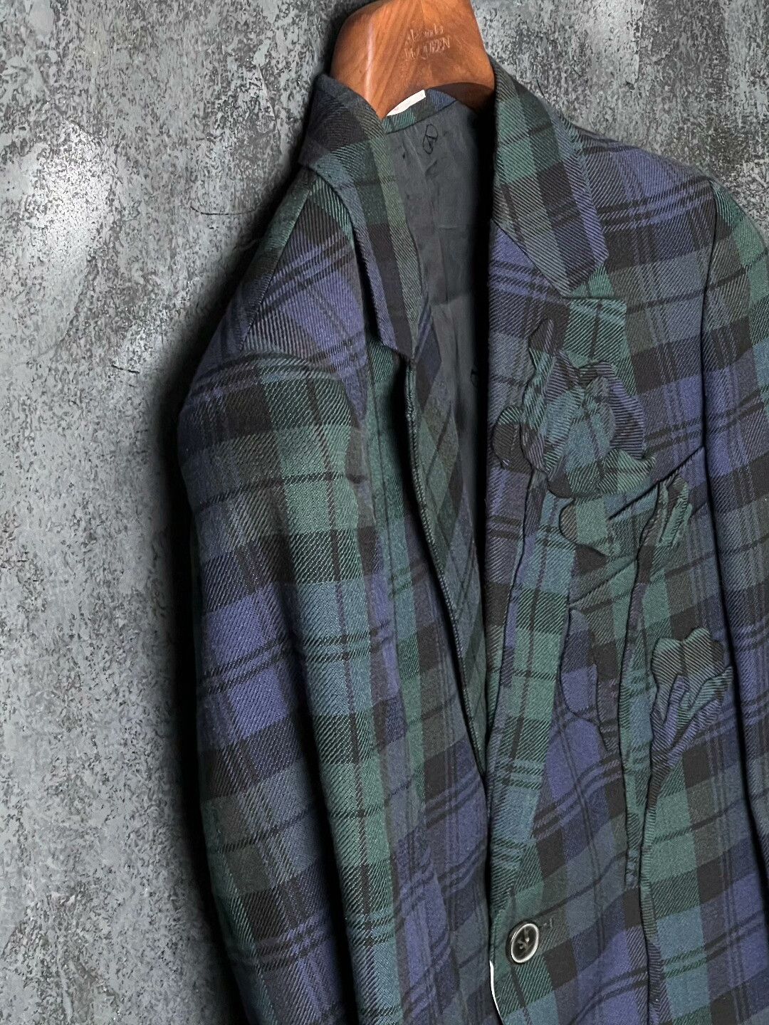 Valentino Blue Green Plaid Floral Blazer Size US S / EU 44-46 / 1 - 6 Thumbnail