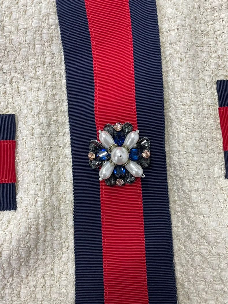 Gucci Gucci White Pearl Button Cardigan Size US M / EU 48-50 / 2 - 2 Thumbnail
