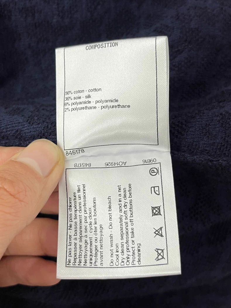 Chanel Chanel Blue Camellia Embossed Skirt Size US 38 / EU 54 - 6 Thumbnail