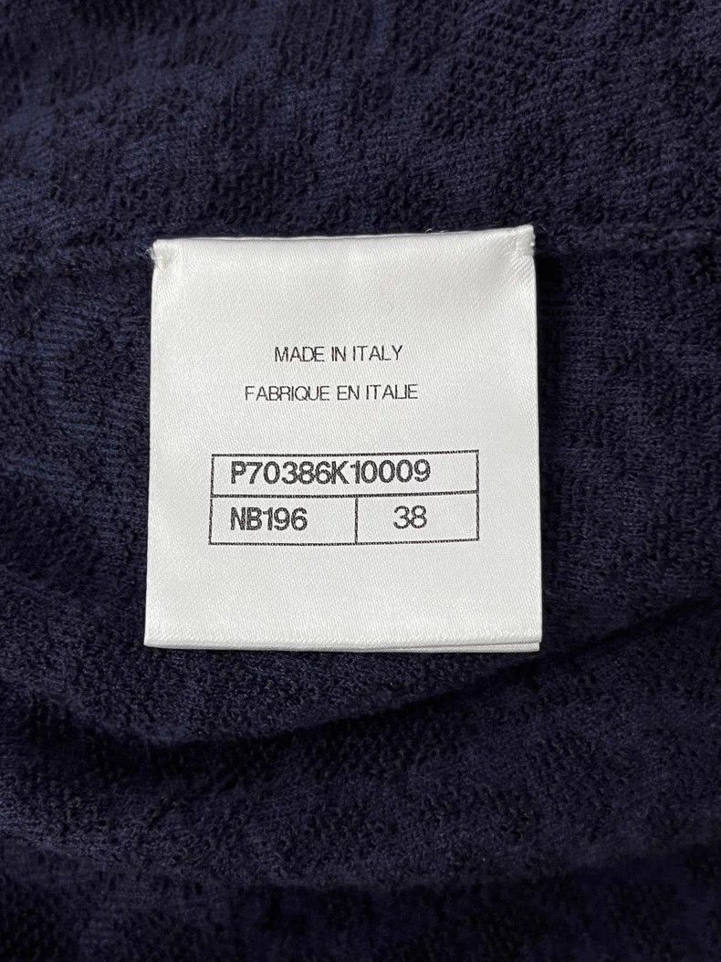 Chanel Chanel Blue Camellia Embossed Skirt Size US 38 / EU 54 - 5 Thumbnail