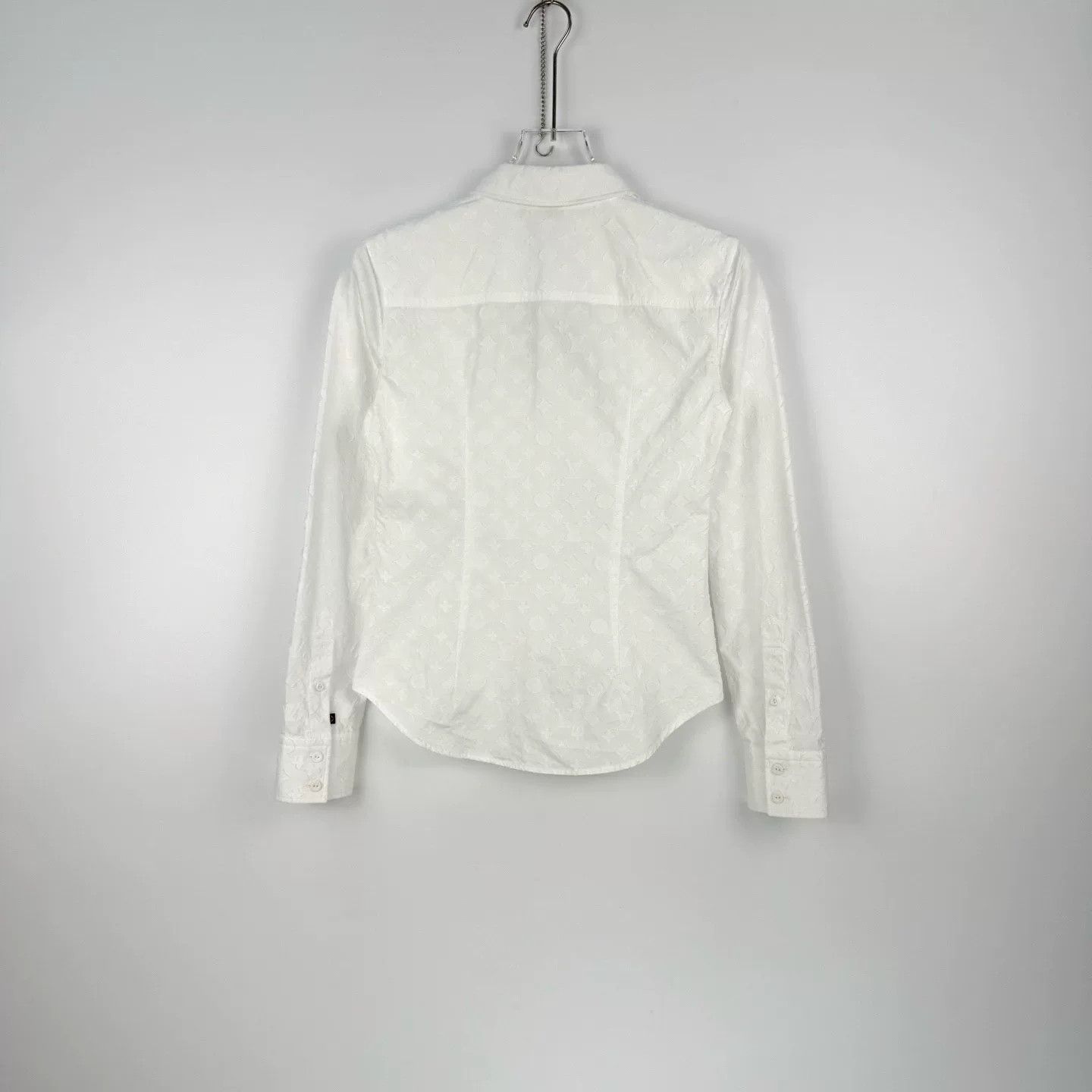 Louis Vuitton LV White Patterned Long Sleeve Shirt Size US XS / EU 42 / 0 - 4 Thumbnail