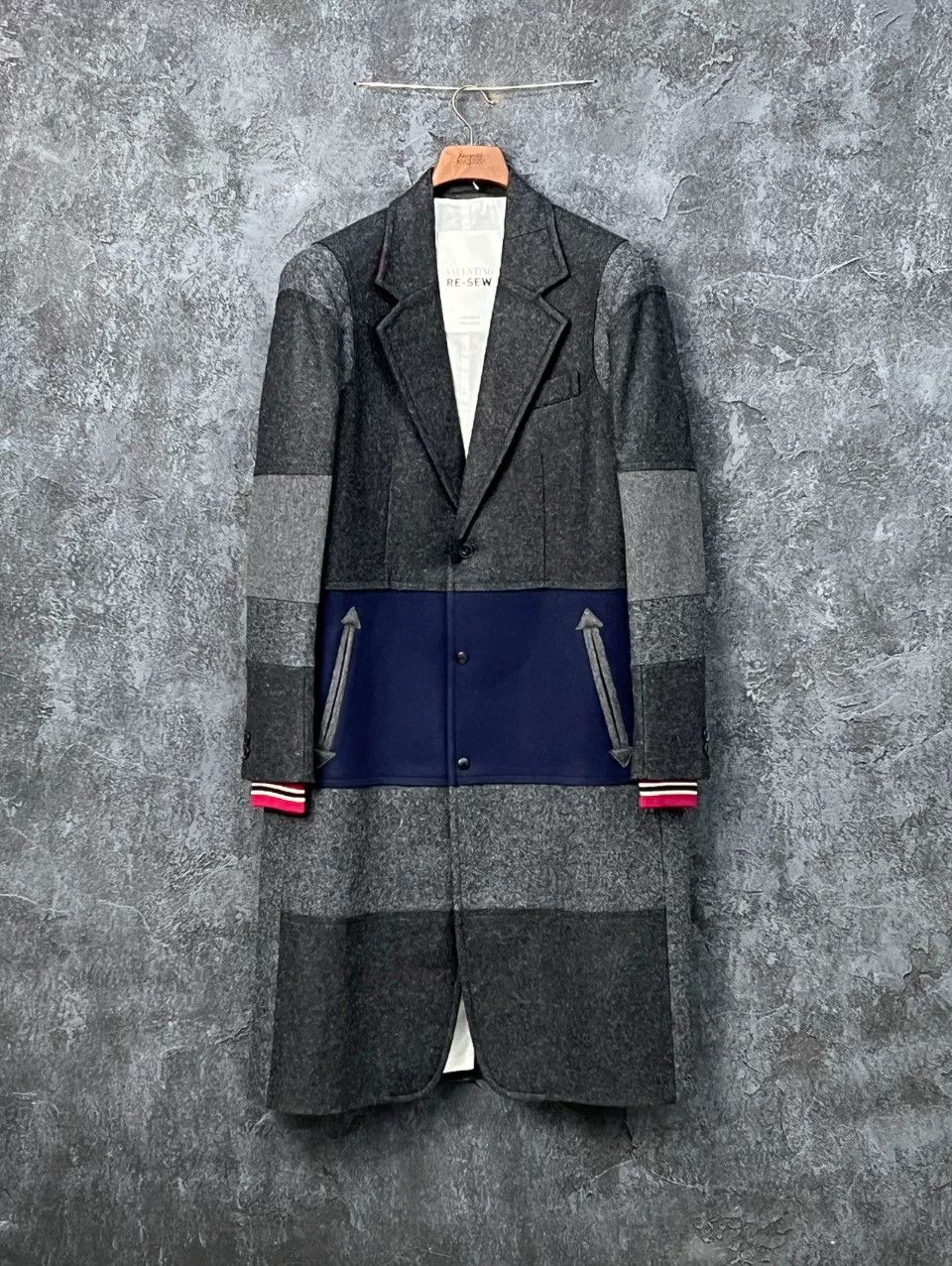 Valentino Valentino Single-Breasted Colorblock Coat Size US XL / EU 56 / 4 - 4 Thumbnail