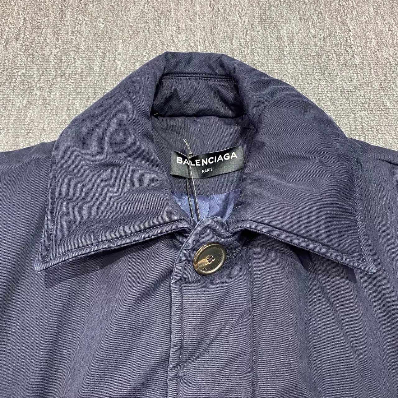 Balenciaga Balenciaga Blue Cotton Coat Outerwear Size US M / EU 48-50 / 2 - 6 Thumbnail