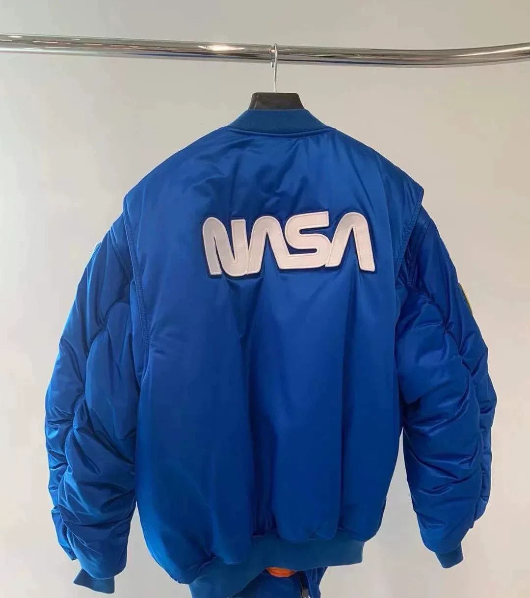 Balenciaga Balenciaga NASA collaboration blue flight jacket Size US M / EU 48-50 / 2 - 2 Thumbnail