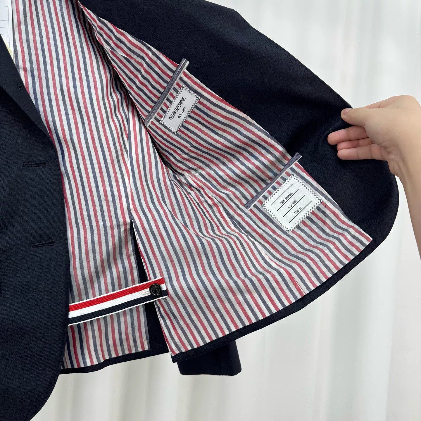 Thom Browne thom browne navy wool blazer with gold buttons Size US M / EU 48-50 / 2 - 5 Thumbnail