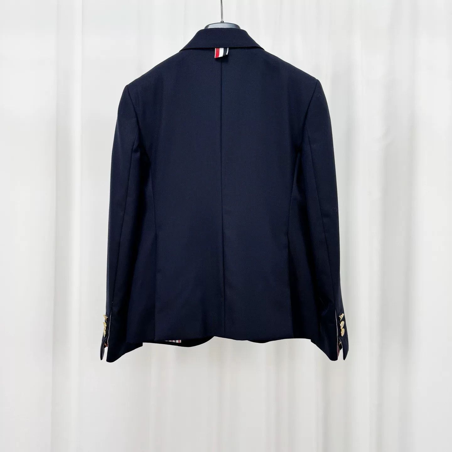Thom Browne thom browne navy wool blazer with gold buttons Size US M / EU 48-50 / 2 - 2 Thumbnail