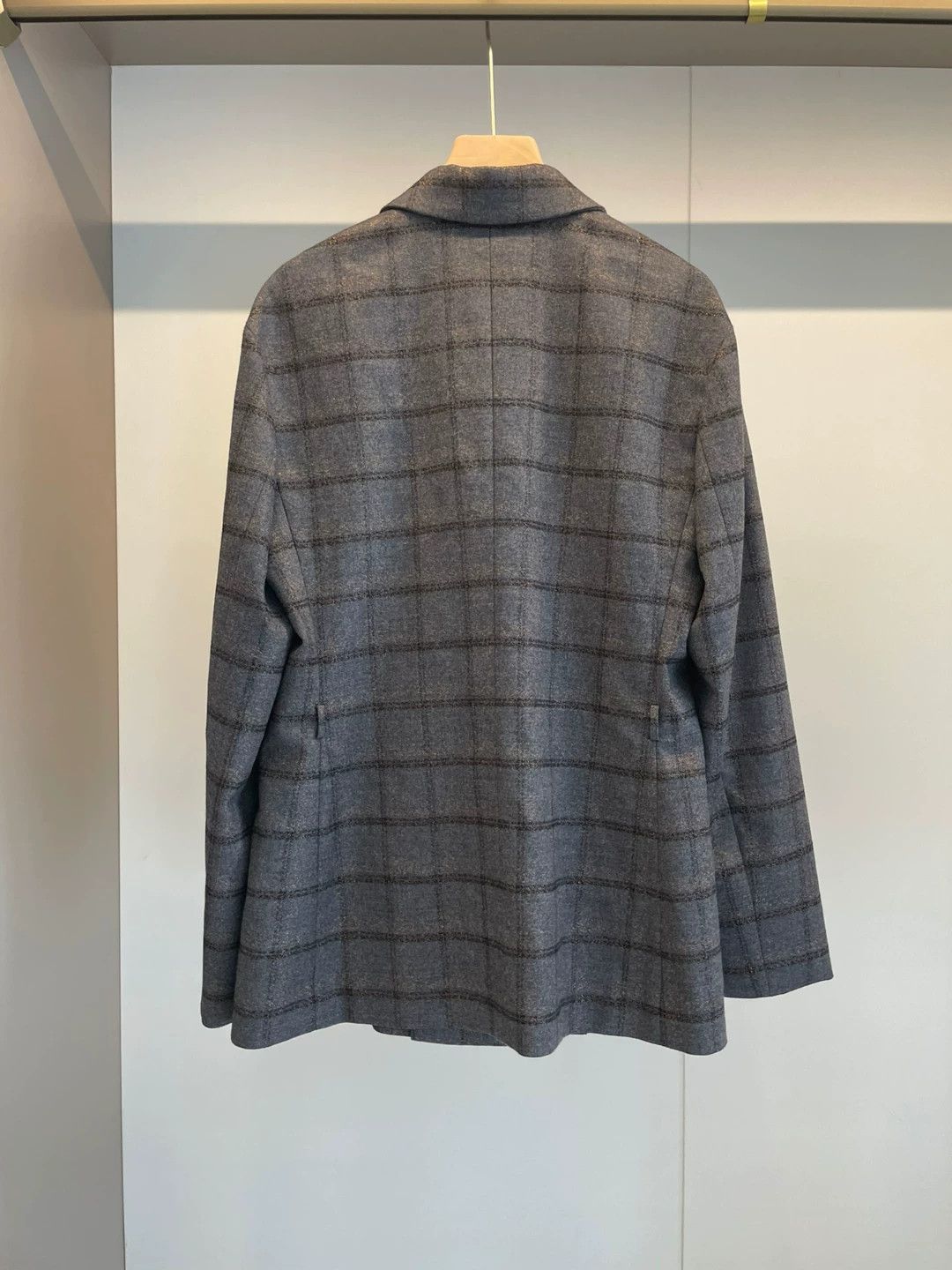 Brunello Cucinelli Brunello Cucinelli Wool Double-Breasted Blazer Size US M / EU 48-50 / 2 - 2 Thumbnail