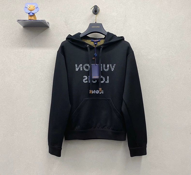 Louis Vuitton LV Black Logo Hooded Sweatshirt Size US S / EU 44-46 / 1 - 2 Thumbnail